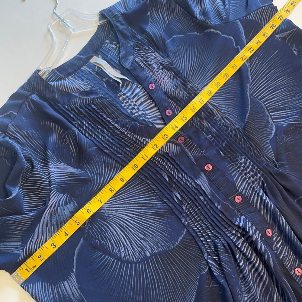 Melissa McCarthy Seven7 Navy Blue Printed Tunic - Picture 8 of 9
